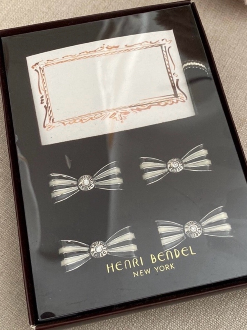 henri bendel Burgundy Box with Logo